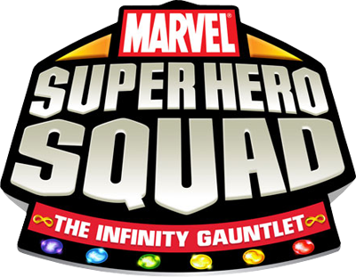 Marvel Super Hero Squad: The Infinity Gauntlet title screen for Nintendo DS